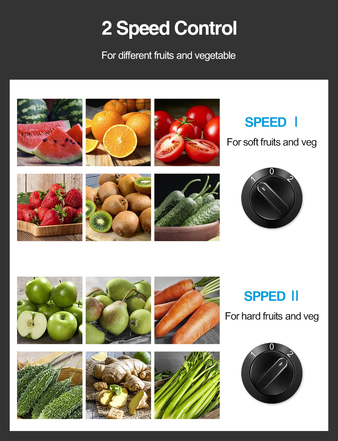 Qcen 500W Wide-Mouth Centrifugal Juicer