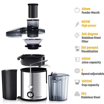 Vintura 800W Dual-Speed Juice Extractor
